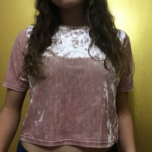 velvet crop top